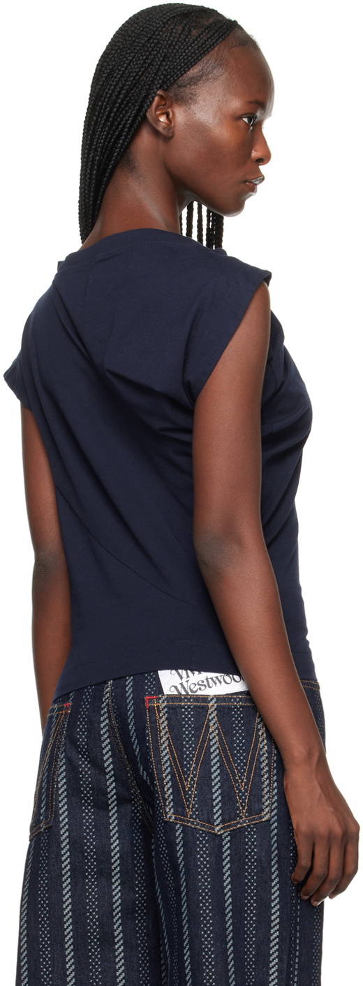 【Vivienne Westwood】ネイビー Hebo Tシャツ Navy Hebo T-Shirt by Vivienne Westwood on Sale