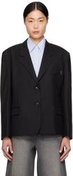 LOW CLASSIC Black Notched Lapel Blazer
