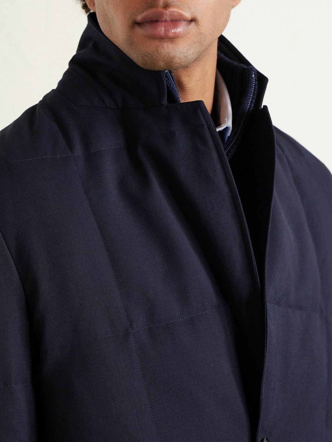 Paul Smith - Quilted Wool-Twill Down Blazer - Blue