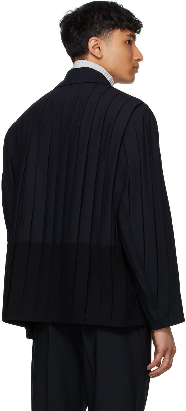 Cornerstone Navy Pleated Sports Jacket Cornerstone