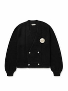 BODE - Double-Breasted Logo-Appliquéd Cotton Cardigan - Black