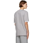 Thom Browne Grey Hairline Stripe Ringer T-Shirt