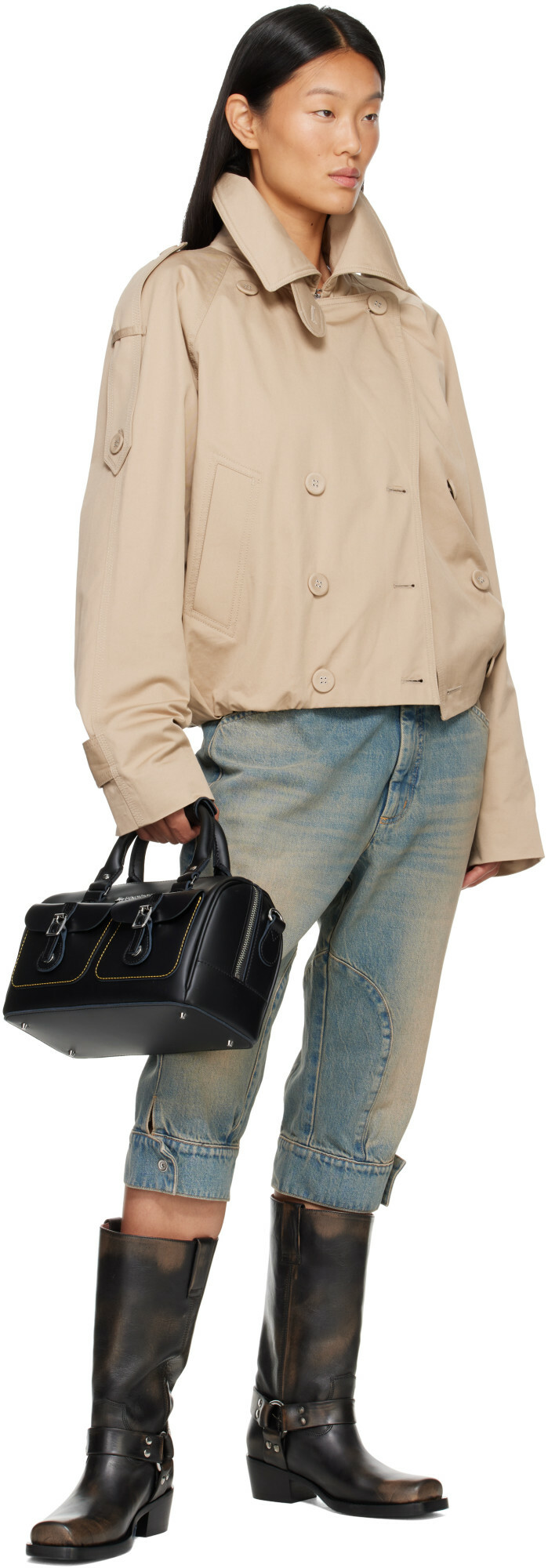 Dr. Martens Black Kieve Leather Top Handle Bag