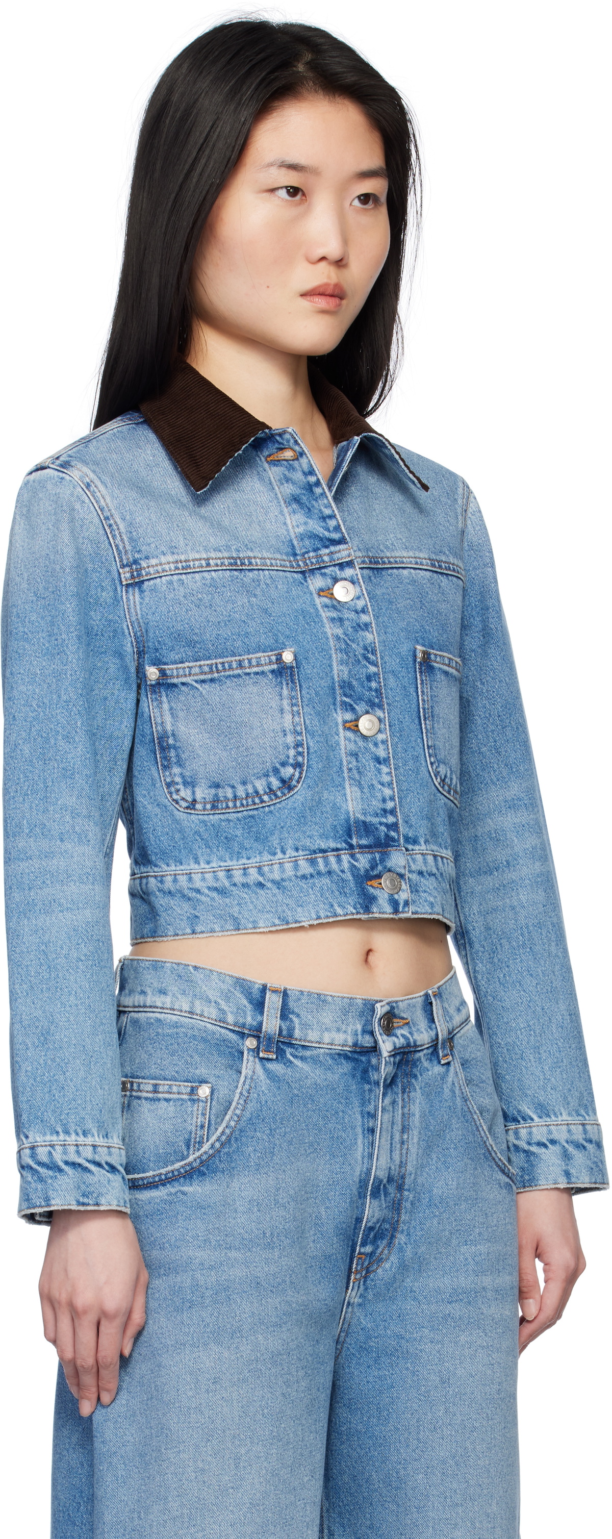 Stella McCartney Blue Vintage Wash Denim Jacket