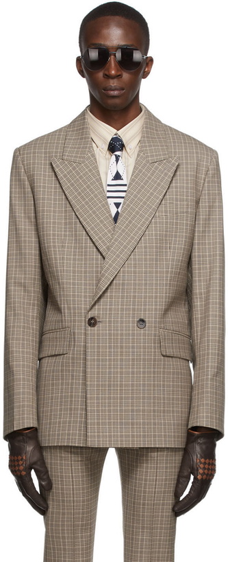 Photo: Ernest W. Baker Brown Virgin Wool Blazer