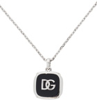 Dolce & Gabbana Silver Logo Pendant Necklace