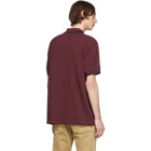 Comme des Garcons Homme Deux Burgundy Fred Perry Edition Pique Polo