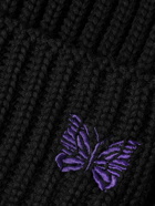 Needles - Logo-Embroidered Ribbed Merino Wool Beanie