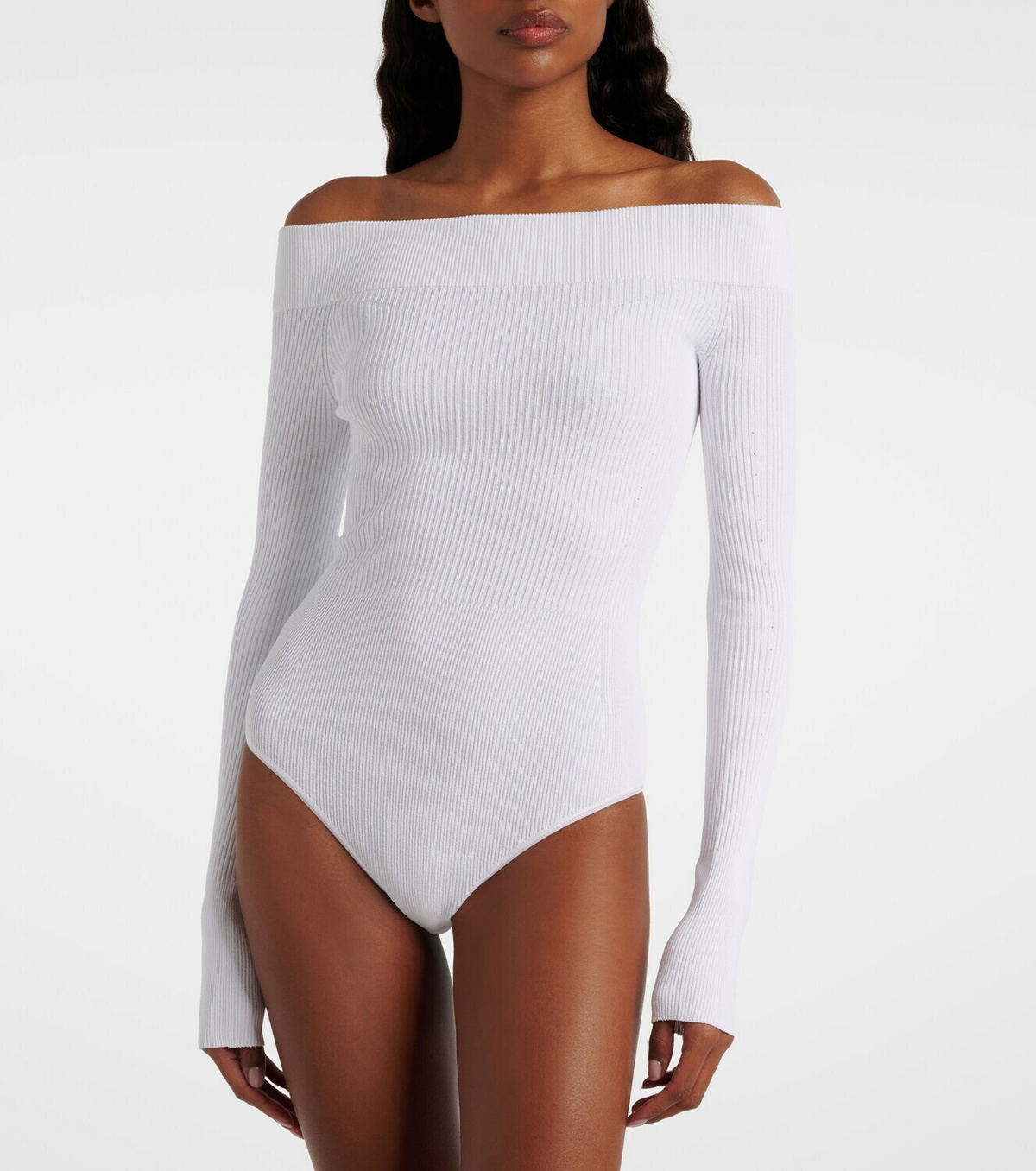 Alaïa Ribbed-knit bodysuit