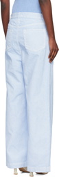 ISSEY MIYAKE Blue Sculptural Jeans