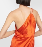 The Sei One-shoulder silk midi dress