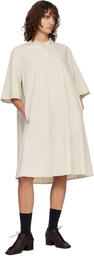 Studio Nicholson Off-White Twill Minidress