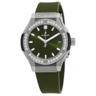 Hublot Classic Fusion Quartz Diamond Green Dial Ladies Watch 581.NX.8970.RX.1104