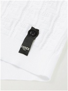 FENDI - Slim-Fit Monogram-Knit Sweater - White
