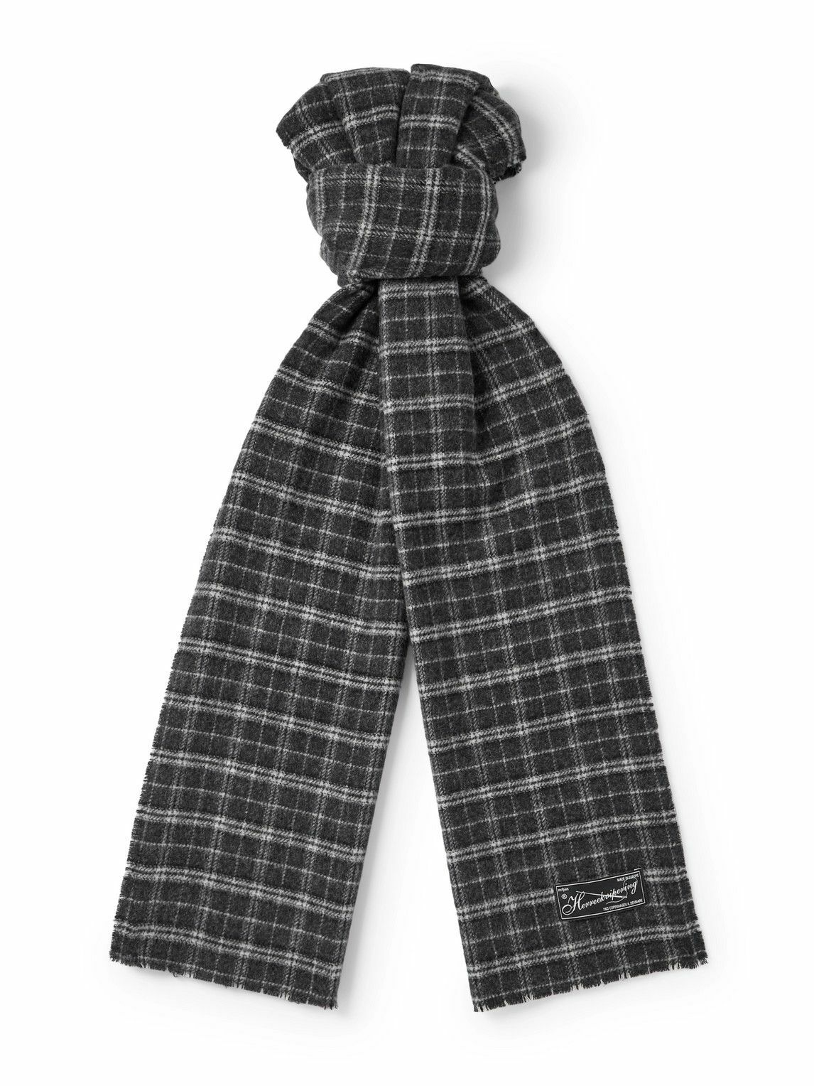 mfpen - Checked Brushed Wool Scarf