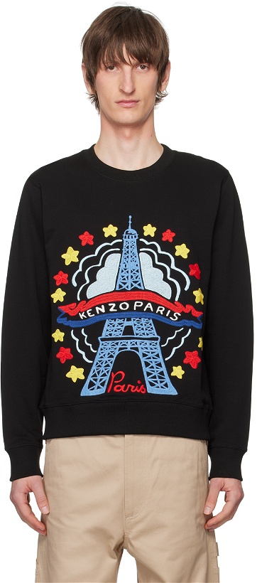 Photo: Kenzo Black Kenzo Paris Varsity Sweatshirt