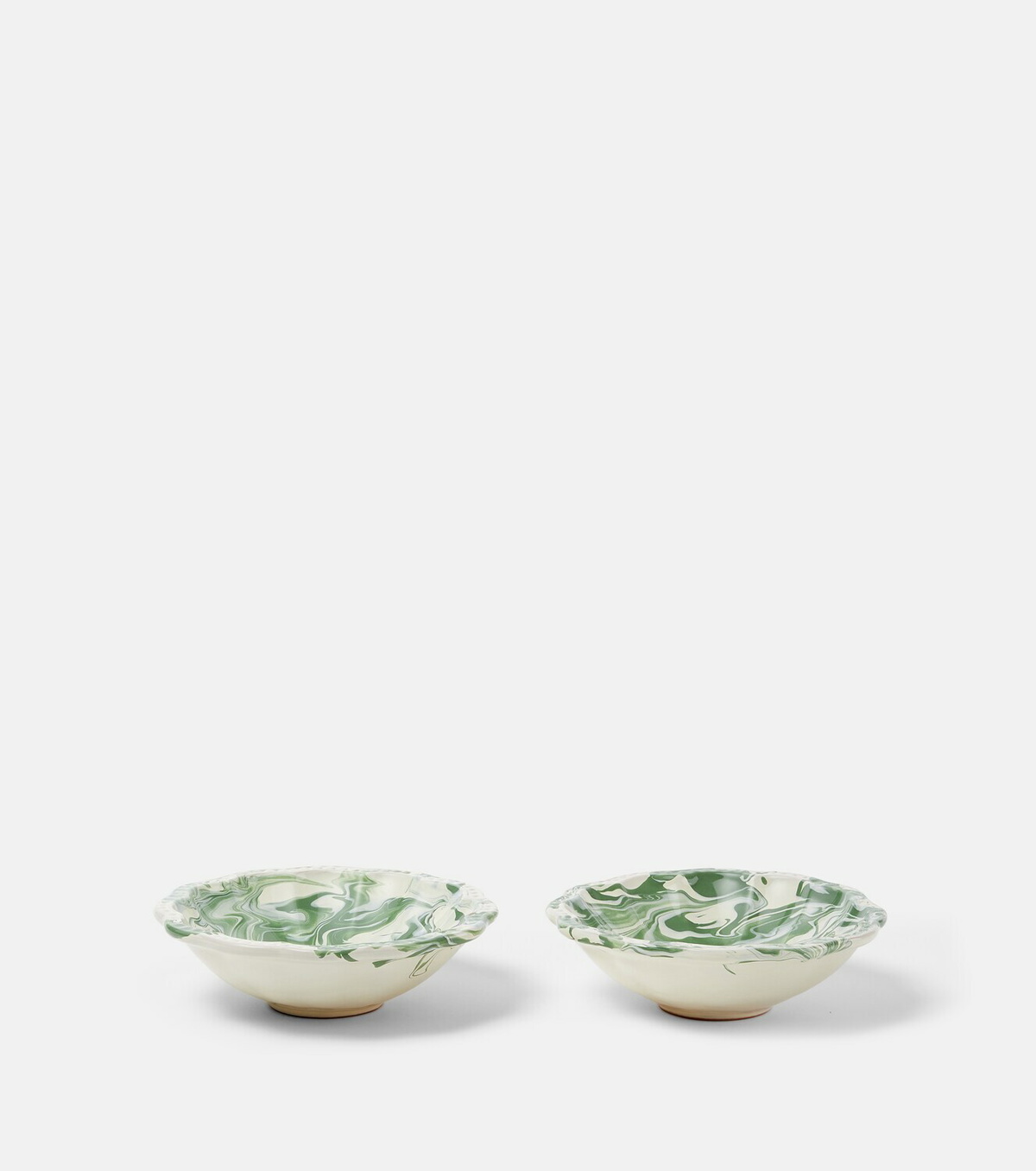Cabana Marbled set of 2 ceramic bowls