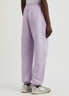 Rotate Sunday Logo-embroidered Cotton Sweatpants Purple