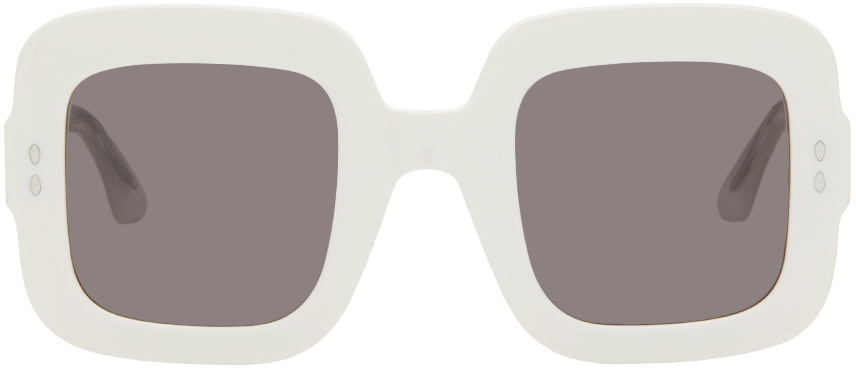 Isabel Marant White Square Sunglasses