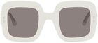 Isabel Marant White Square Sunglasses