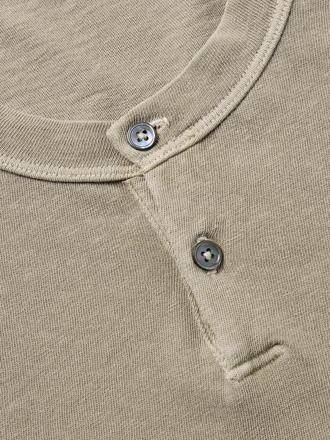 James Perse - Cotton-Jersey Henley Shirt - Neutrals
