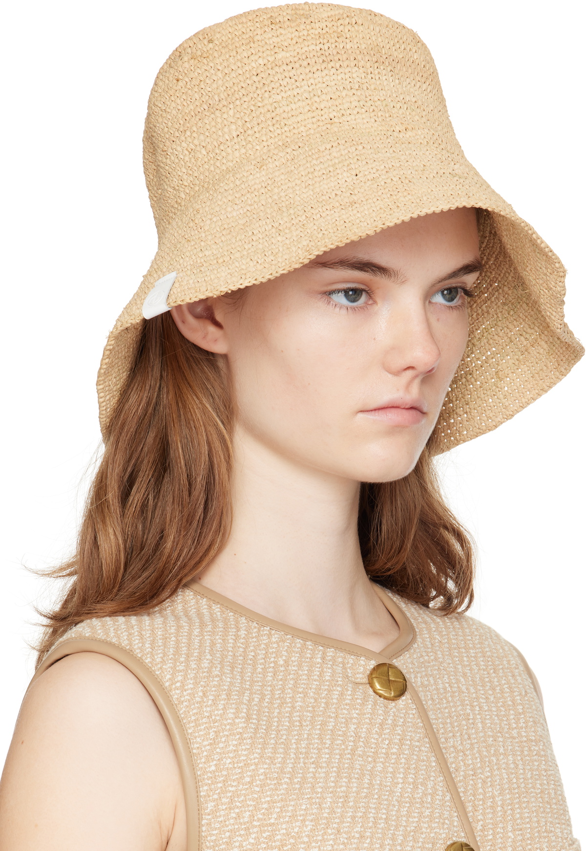 rag & bone Beige Jade Rollable Beach Hat