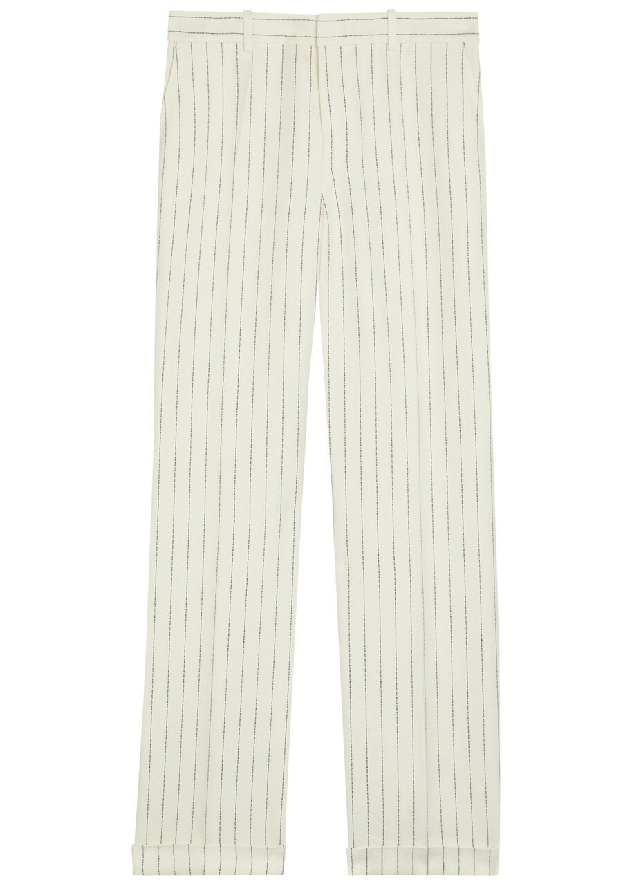 Polo Ralph Lauren Pinstriped Straight-leg Trousers Cream