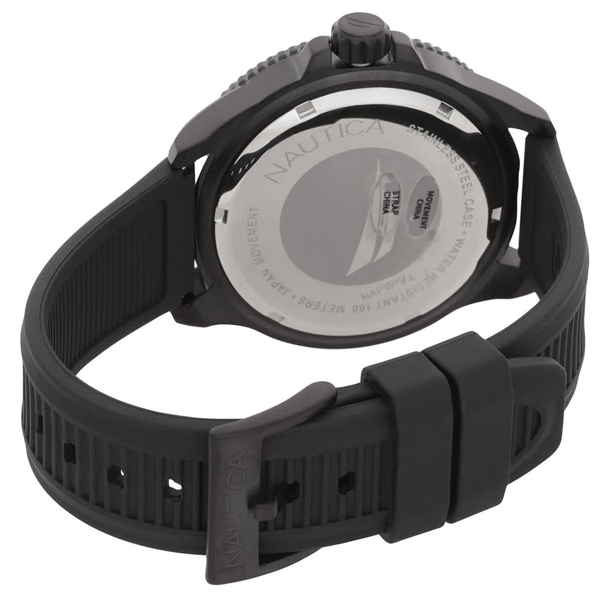 Nautica Nct Windros Multifunction Quartz Black Dial Mens Watch 