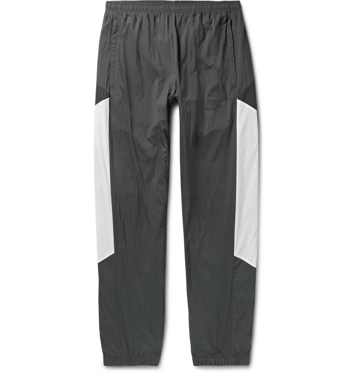 Photo: Nike - Sportswear Re-Issue Tapered Colour-Block Nylon-Ripstop Track Pants - Charcoal