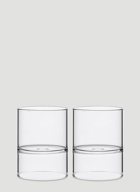 Set Of Two Revolution Rocks and Martini Glass in Transparent