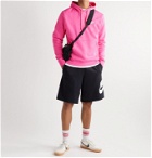 Nike - Sportswear Club Fleece-Back Cotton-Blend Jersey Hoodie - Pink