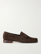 Drake's - Charles Suede Penny Loafers - Brown