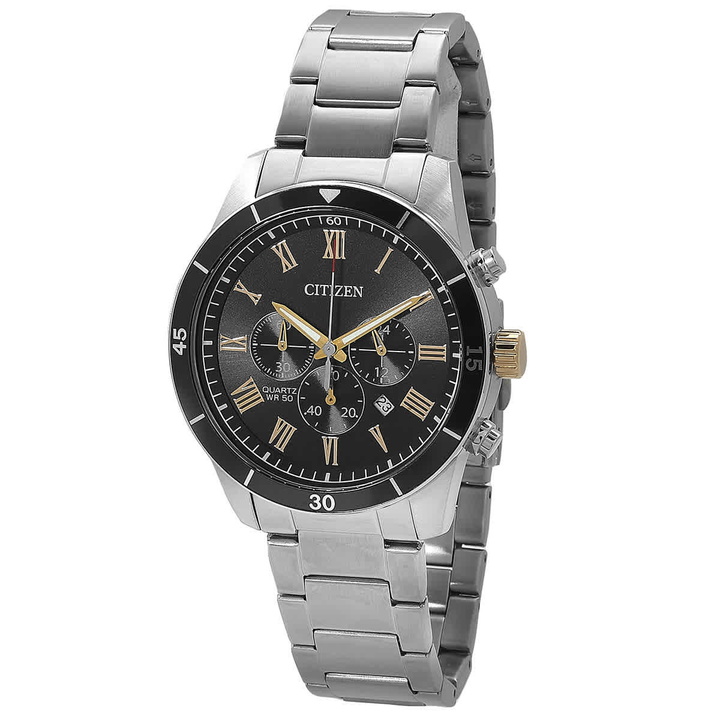 Photo: Citizen Chronograph Quartz Black Dial Mens Watch AN8168-51H