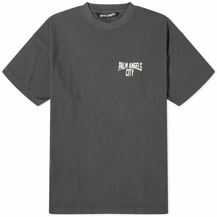 Photo: Palm Angels Men's PA City Washed T-Shirt in Washed Black