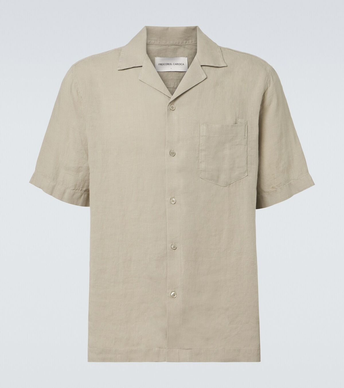 Frescobol Carioca Angelo linen bowling shirt