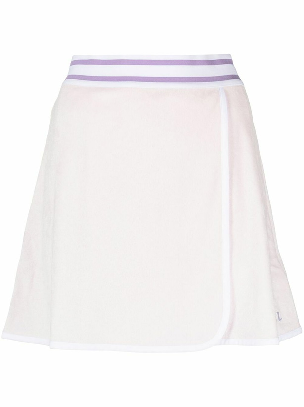 Photo: J.Lindeberg Pink Rae Pile Performance Skirt