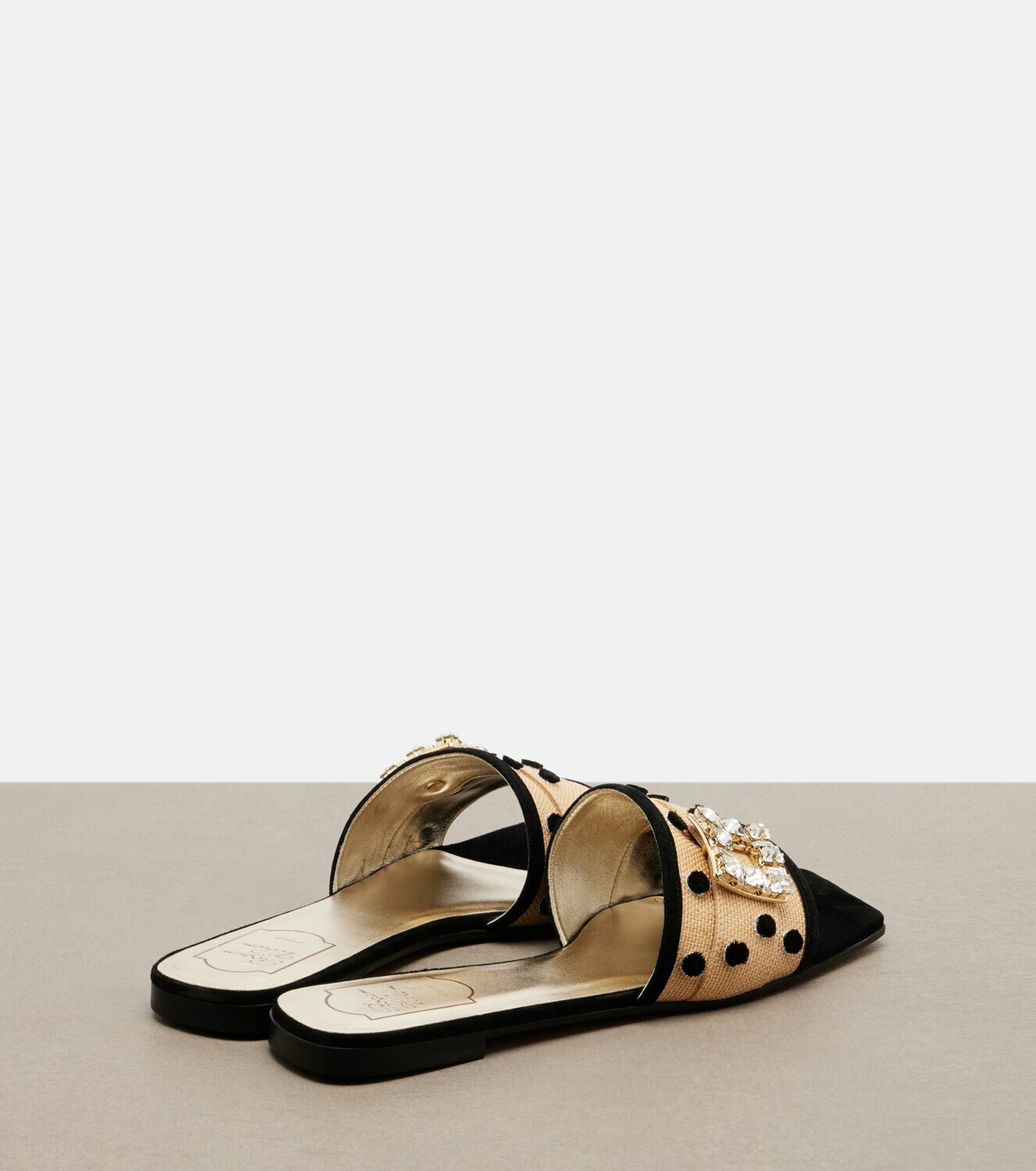 Roger Vivier Viv' By The Sea polka-dot canvas sandals