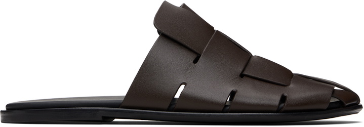 Photo: HEREU Brown Dira Slim Slip-on Loafers