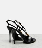 Dolce&Gabbana DG patent leather slingback sandals