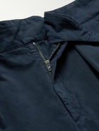 Rubinacci - Manny Straight-Leg Pleated Cotton Shorts - Blue