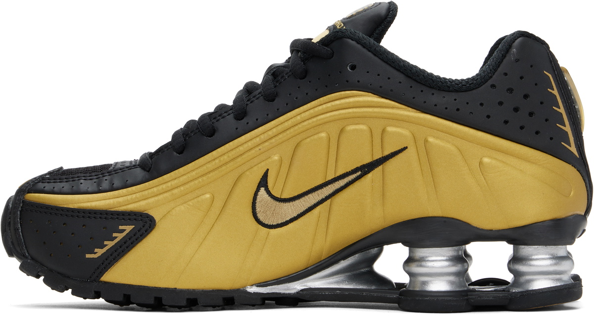 gold nike shox