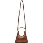Staud Tan Croc Mini Rey Bag