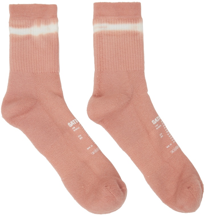 Photo: Satisfy Pink Tie-Dye Socks