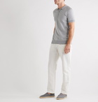 Orlebar Brown - Milburn Slim-Fit Contrast-Tipped Merino Wool and Silk-Blend Polo Shirt - Gray