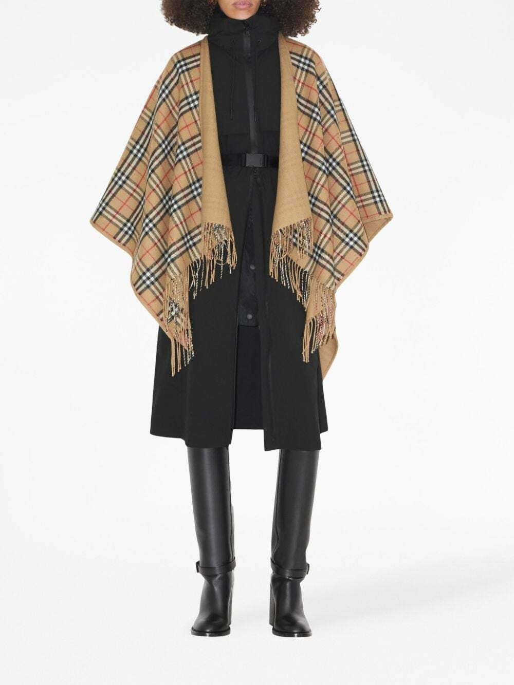 BURBERRY - Wool Reversible Cape Burberry