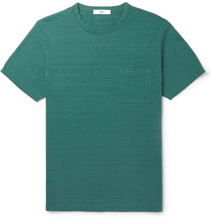 Photo: Mr P. - Slub Cotton-Jersey T-Shirt - Emerald