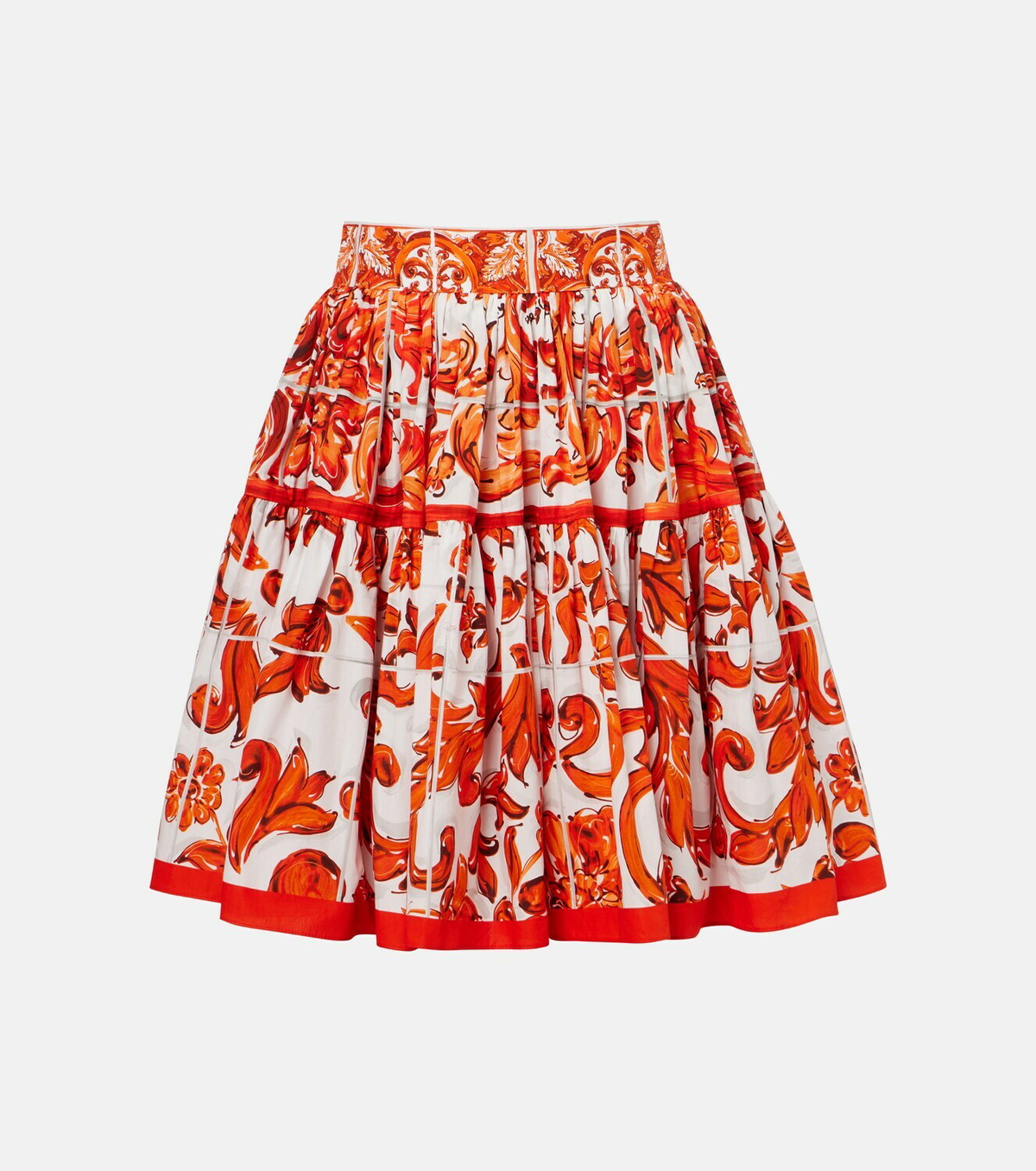 Dolce&Gabbana Majolica cotton poplin miniskirt