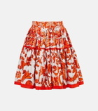 Dolce&Gabbana Majolica cotton poplin miniskirt