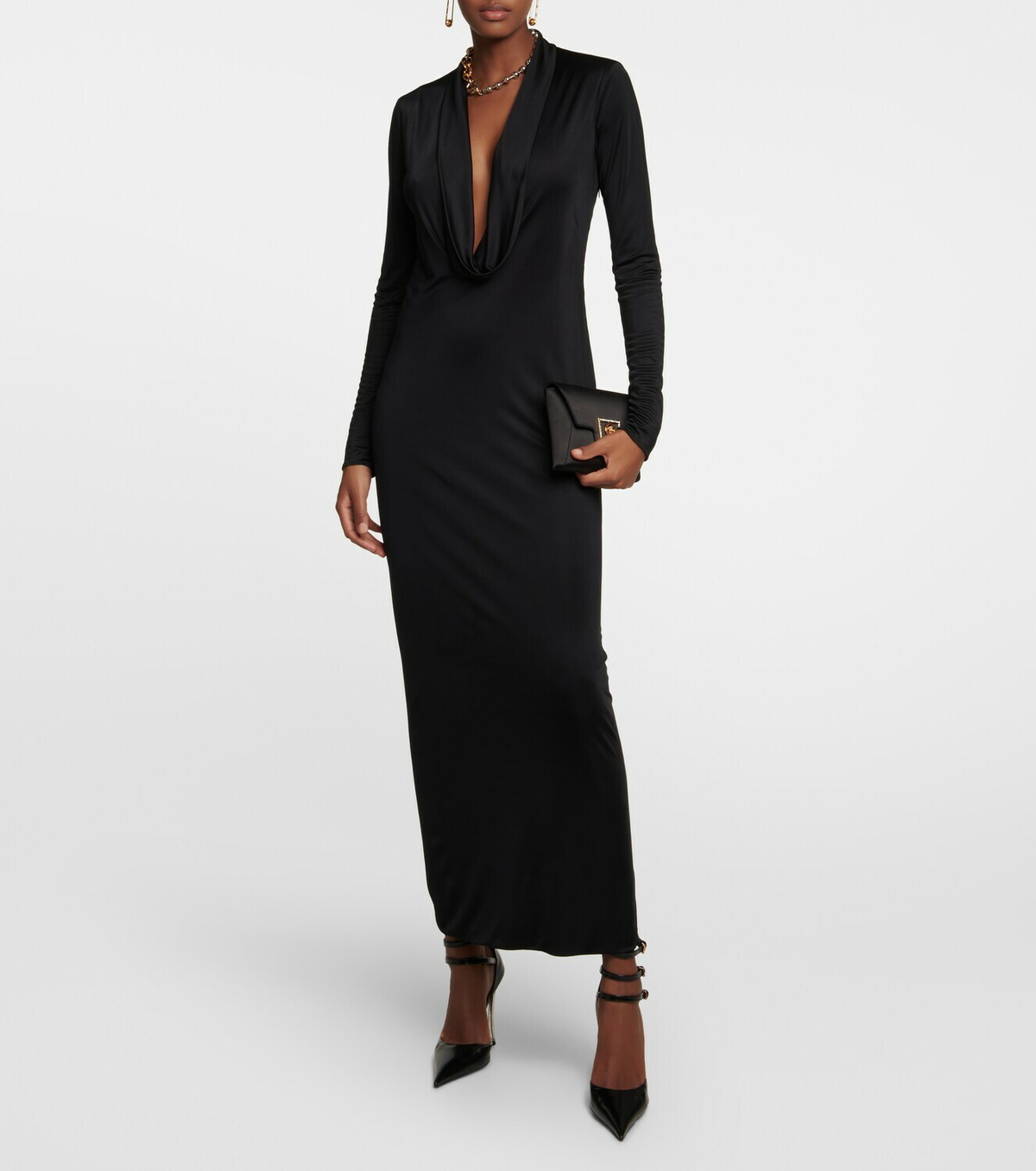 Versace - Cowl neck maxi dress Versace