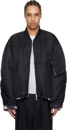 WOOYOUNGMI Black & White MA-1 Reversible Bomber Jacket